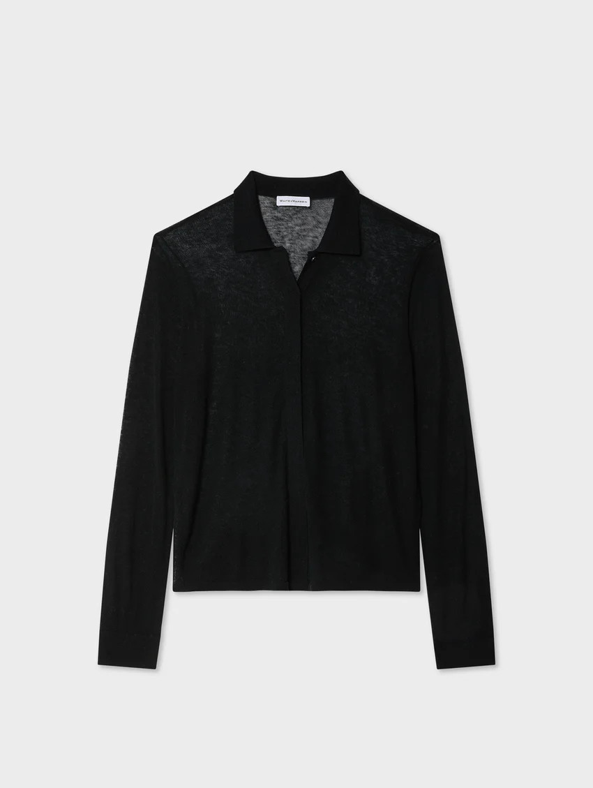 Superfine Cashmere Button Down | White and Warren