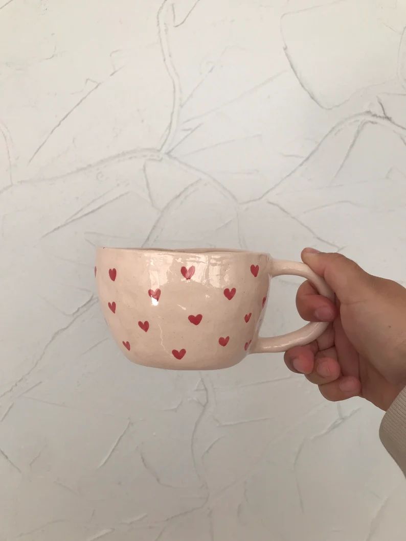 Ily Ceramic Mug  450 Ml  Handmade Coffee Mugs Handmade - Etsy Canada | Etsy (CAD)