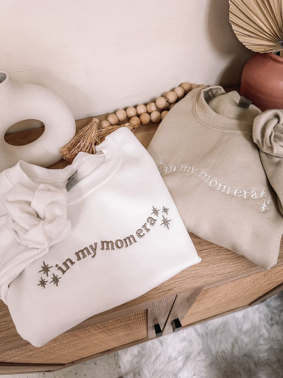 Embroidered in My Mom Era Crewneck Minimal Crewneck Mom Sweatshirt Trendy Mom Apparel Mother's Da... | Etsy (US)