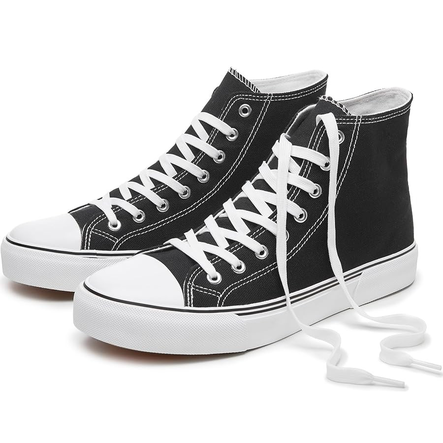 hash bubbie High Top Sneakers for Women Classic High Tops Canvas Shoes Lace up Women's Fashion Sn... | Amazon (US)