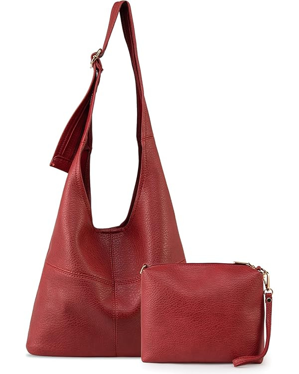 Montana West Hobo Bags Purse for Women Ultra Soft Foldable Shoulder Slouchy Handbags with Coin Pu... | Amazon (US)