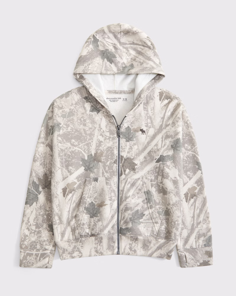 essential icon full-zip hoodie | Abercrombie & Fitch (US)