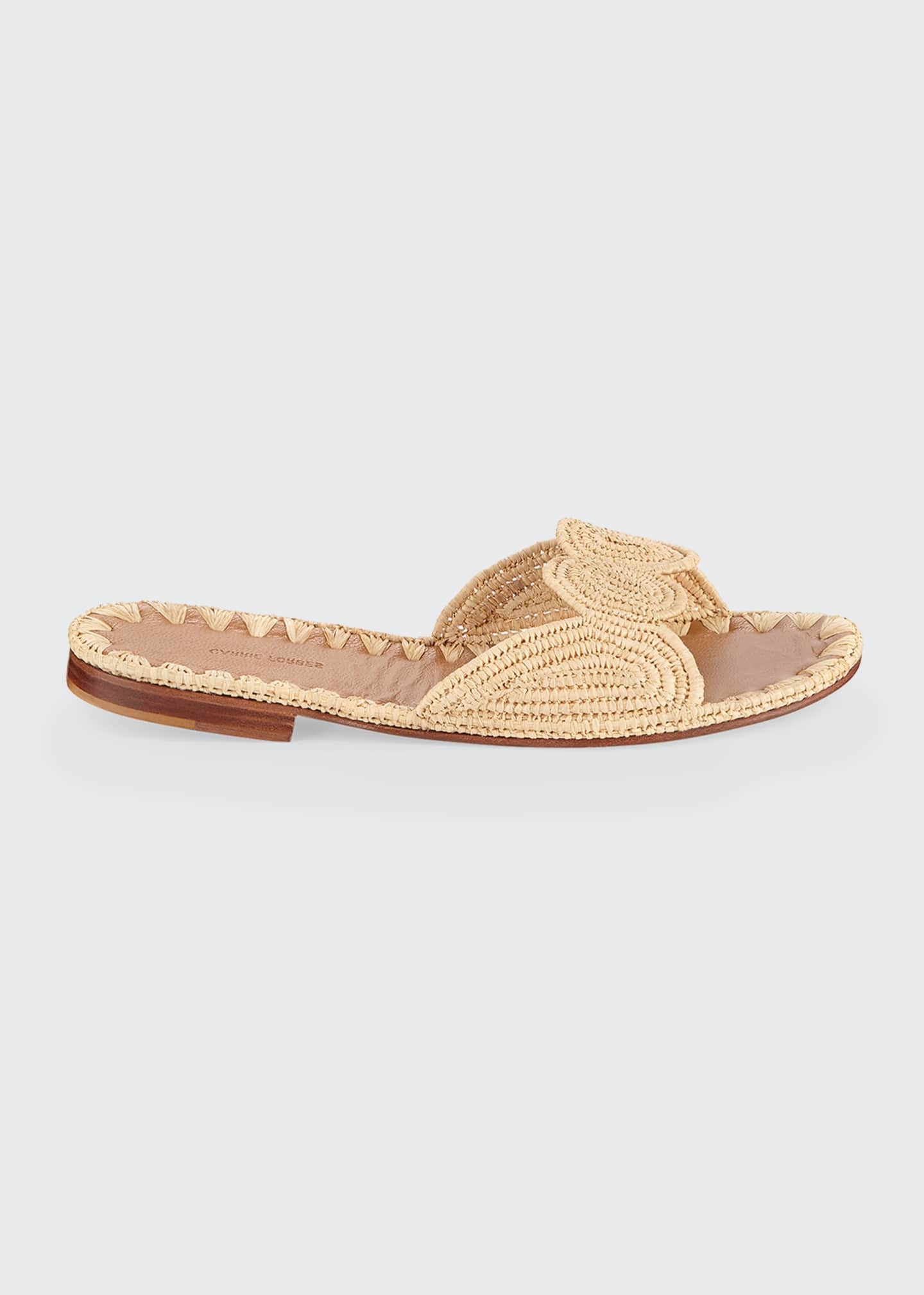 Naima Woven Raffia Slide Sandals | Bergdorf Goodman