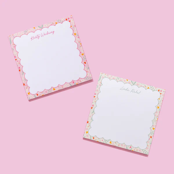 Floral Personalized Square Notepad | Joy Creative Shop