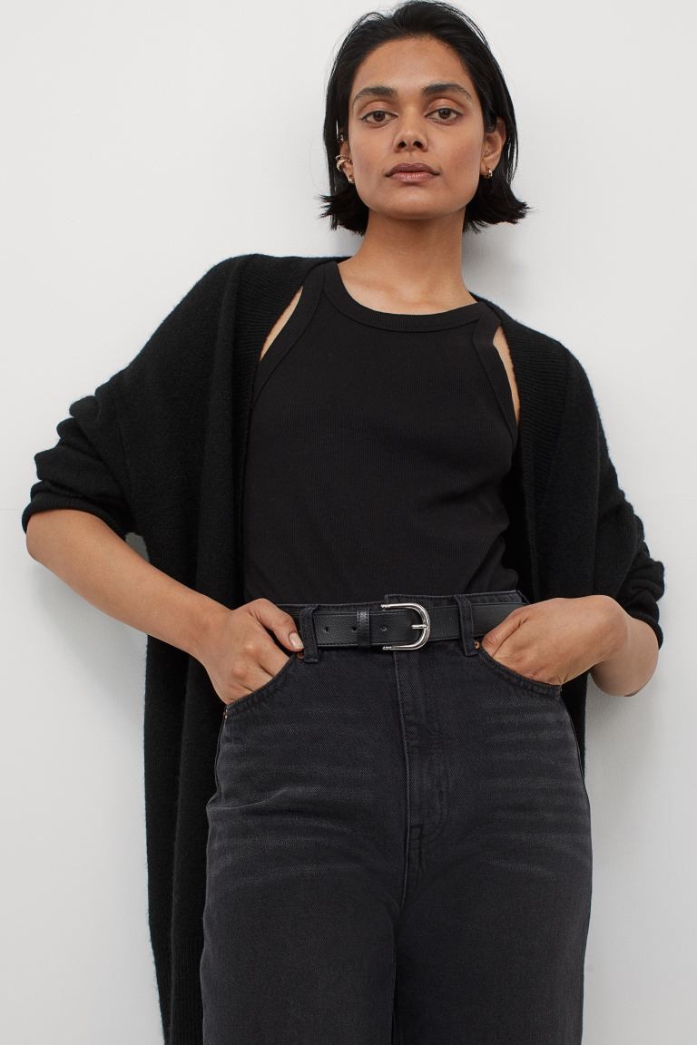 Fitted vest top in ribbed cotton jersey with a round neck. | H&M (UK, MY, IN, SG, PH, TW, HK)