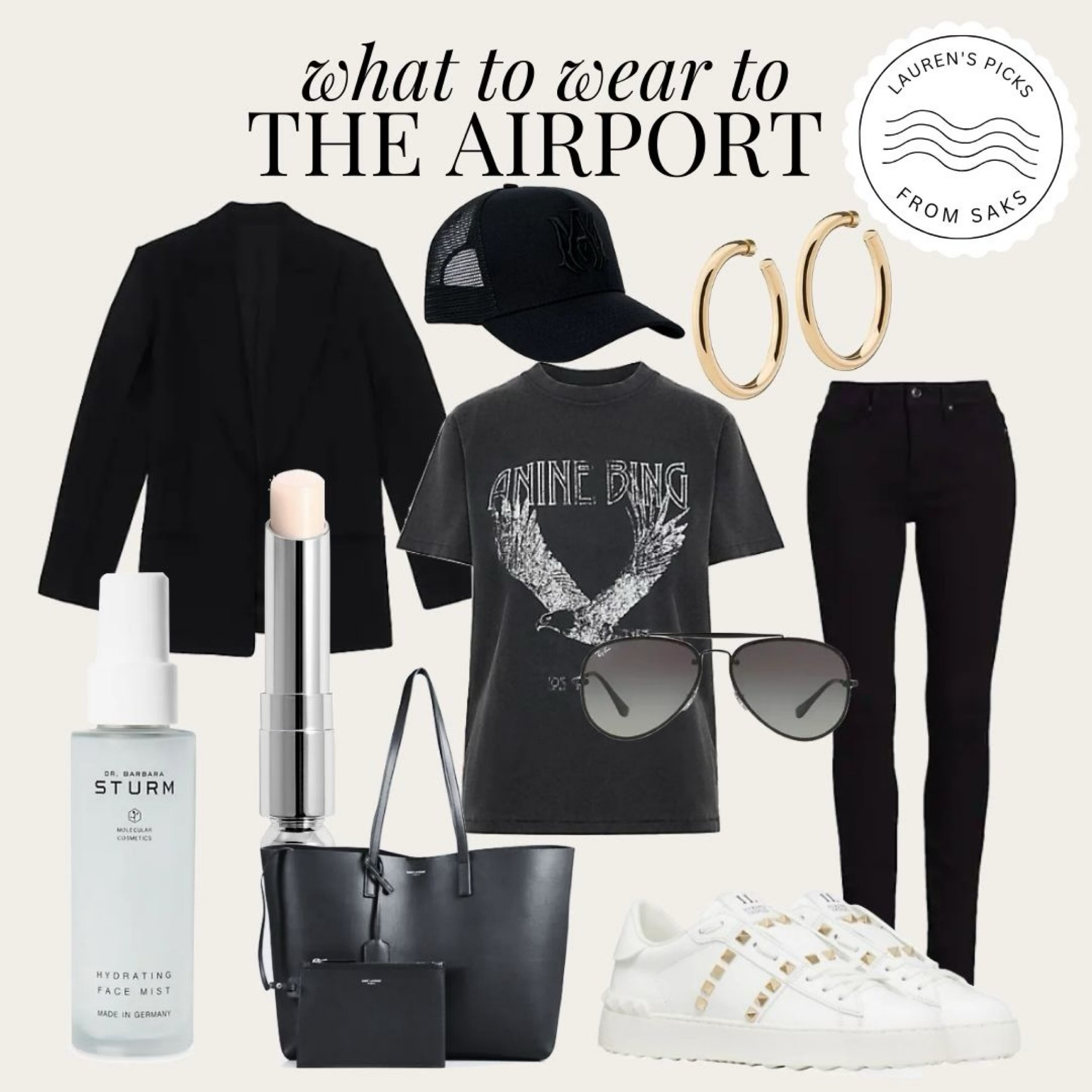 I love getting dressed for the airport. I never know who I’ll see, sit by or meet so I always want to look on point. I’m linking out my go-to airport outfit for you below and it’s been my no-fail for years! I highly suggest you scoop it up from @saks and make the airport your runway too. #SaksPartner #Saks