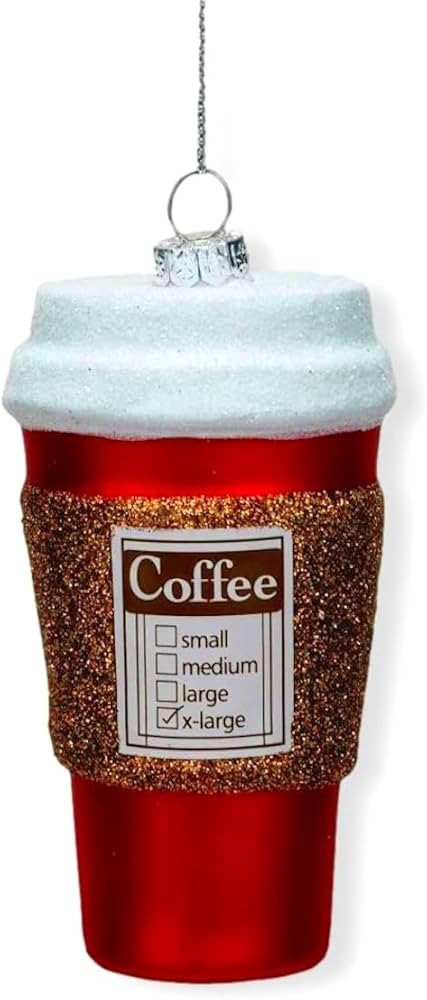 The Bridge Collection 4.5" Mini Red Coffee 'to Go' XL Coffee Cup Ornament - Coffee Cup Christmas ... | Amazon (US)