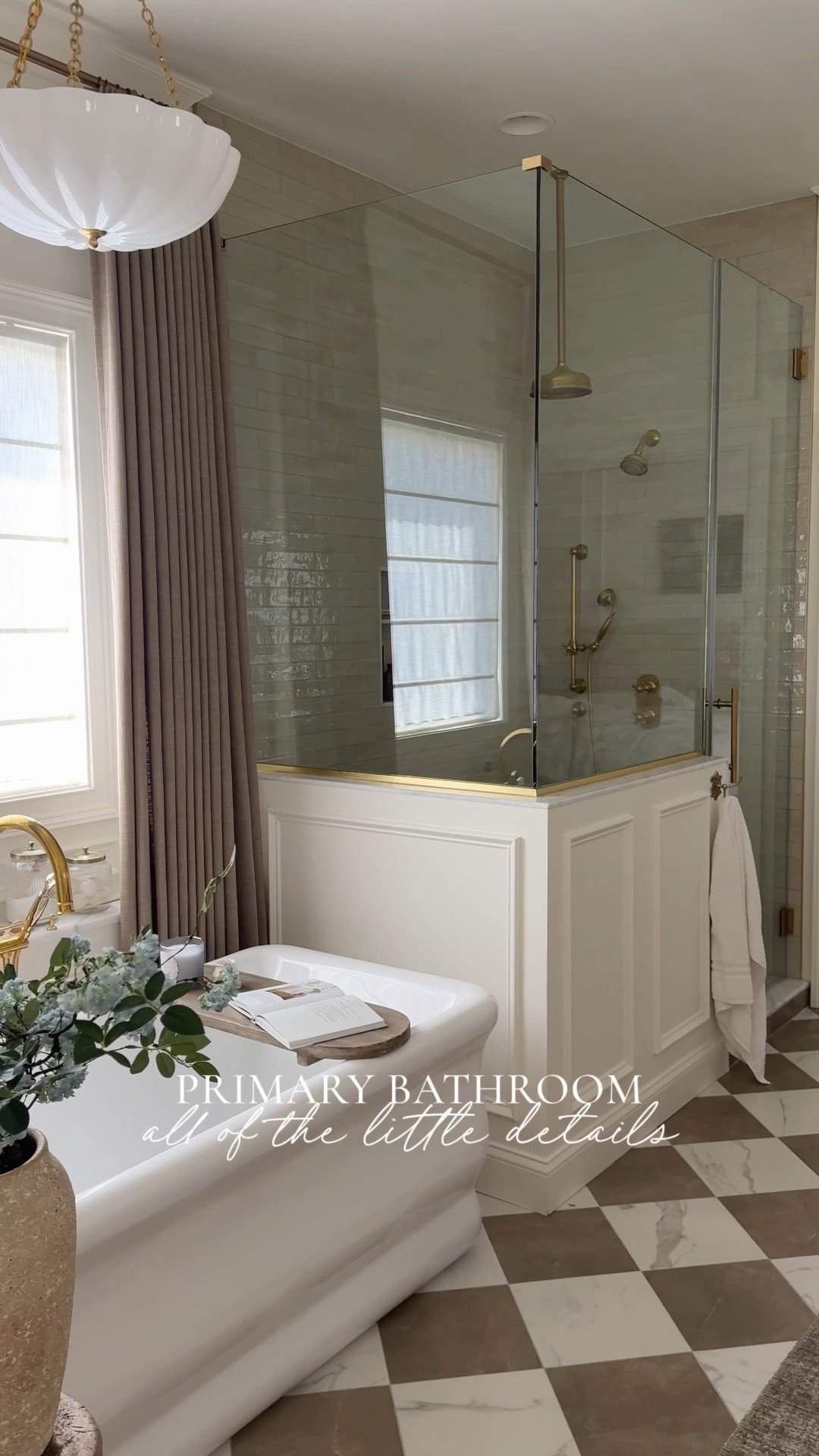 It really is all in the details 🫶🏼

#AD When I renovated this bathroom, I knew I wanted to splurge on the finishes that would make the biggest impact. I used mostly unlacquered brass throughout the space because I love the warmth and character it adds over time.

By taking on much of this renovation ourselves, I was able to invest in those special details while still saving in other areas. Pieces like the mirror, sconces, and accessories gave me the same timeless look without the designer price tag.

I found almost everything for this space on @wayfair, which made it easy to create a bathroom that feels custom, collected, and thoughtfully designed.

#wayfair #wayfairpartner

#LTKHome #LTKSaleAlert