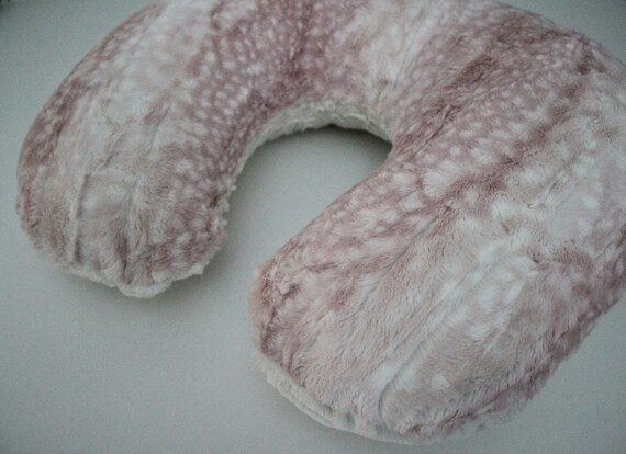 NURSING PILLOW COVER, Fawn Minky in Rosewater Pink and Ivory Demi Rose, Zipper Closure, Baby Girl... | Etsy (US)