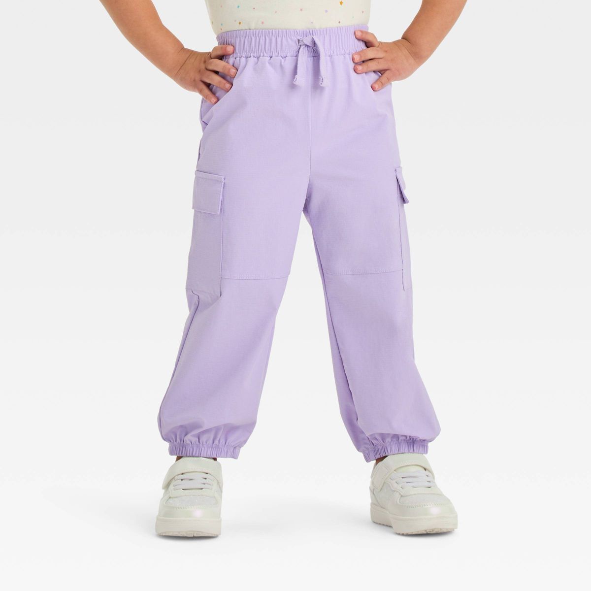 Grayson Mini Toddler Girls' Woven Cargo Jogger Pants - Purple | Target