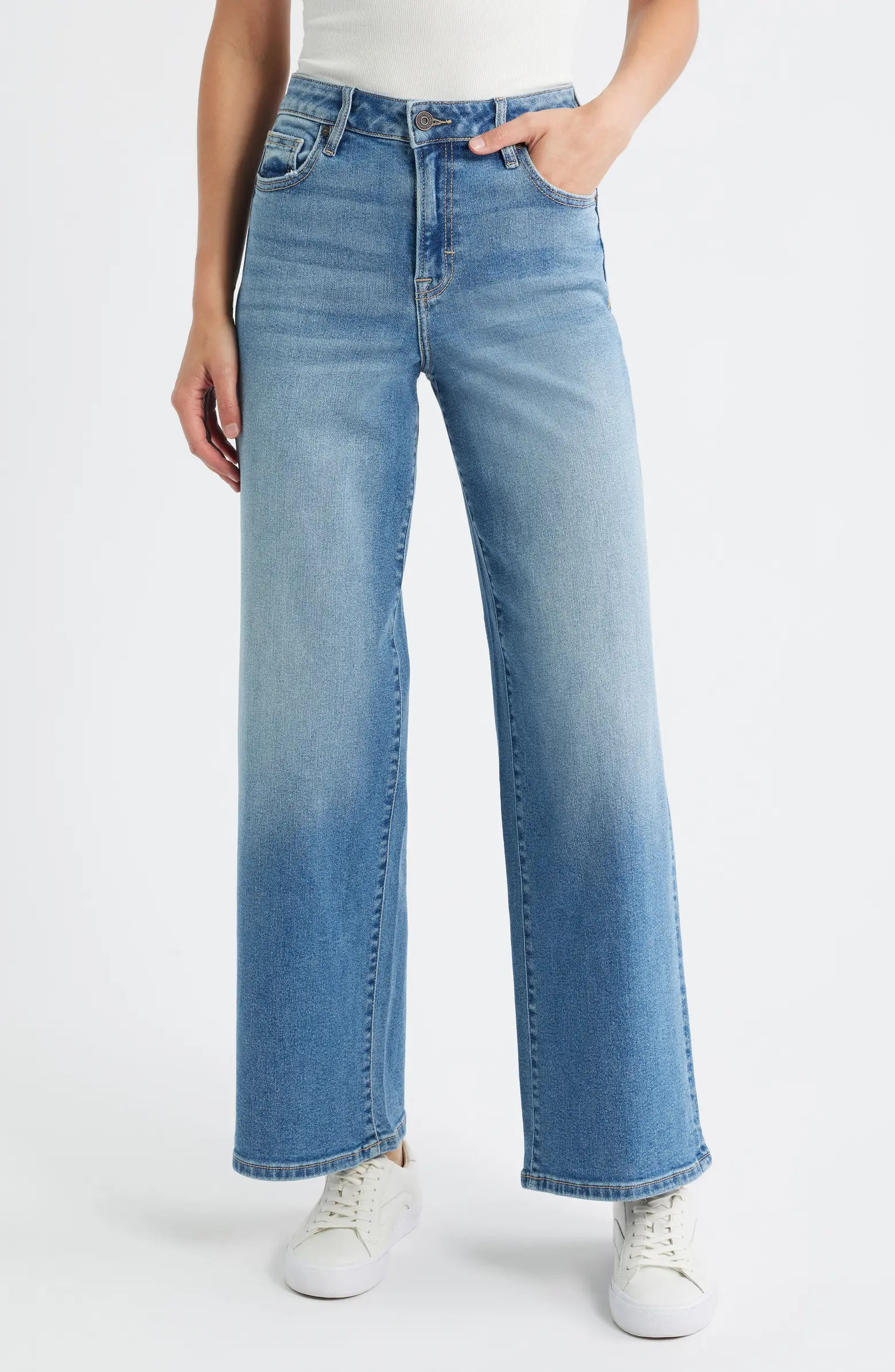 HIDDEN JEANS Clean High Waist Wide Leg Jeans | Nordstrom | Nordstrom