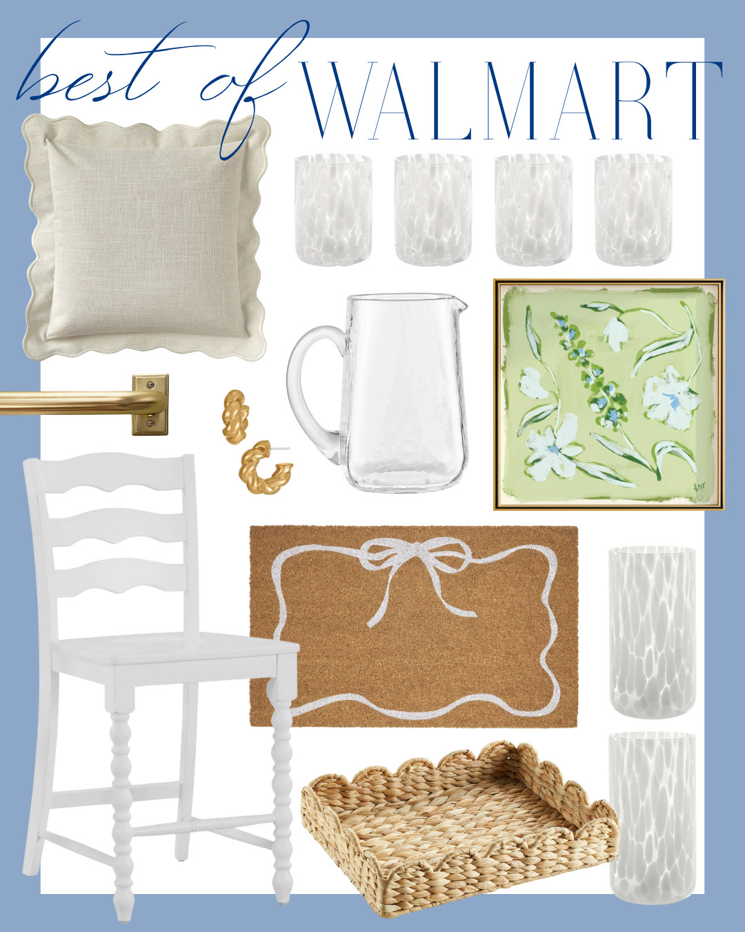 Best of Walmart Home Decor | Kitchen, Dining & Everyday Styling Finds

Best of Walmart - scalloped pillow, coastal counter stool, woven serving tray, brass cabinet pulls, glass pitcher, stylish doormat, affordable wall art, and classic neutral accents. Perfect for kitchen, dining, and everyday home styling.

walmart home decor | walmart kitchen finds | walmart entertaining essentials | scalloped pillow | coastal counter stool | glass pitcher | brass cabinet hardware | woven serving tray | stylish doormat | affordable wall art | classic home accents | farmhouse kitchen style | coastal dining decor | neutral home styling | budget-friendly home updates

#walmarthome #walmartfinds #walmarthomedecor #coastalhomestyle #neutralhomedecor #budgetfriendlydecor #classicdecor #farmhousekitchen #homestylingideas #affordabledecor


 

 

#LTKHome #LTKFindsUnder50 #LTKFindsUnder100