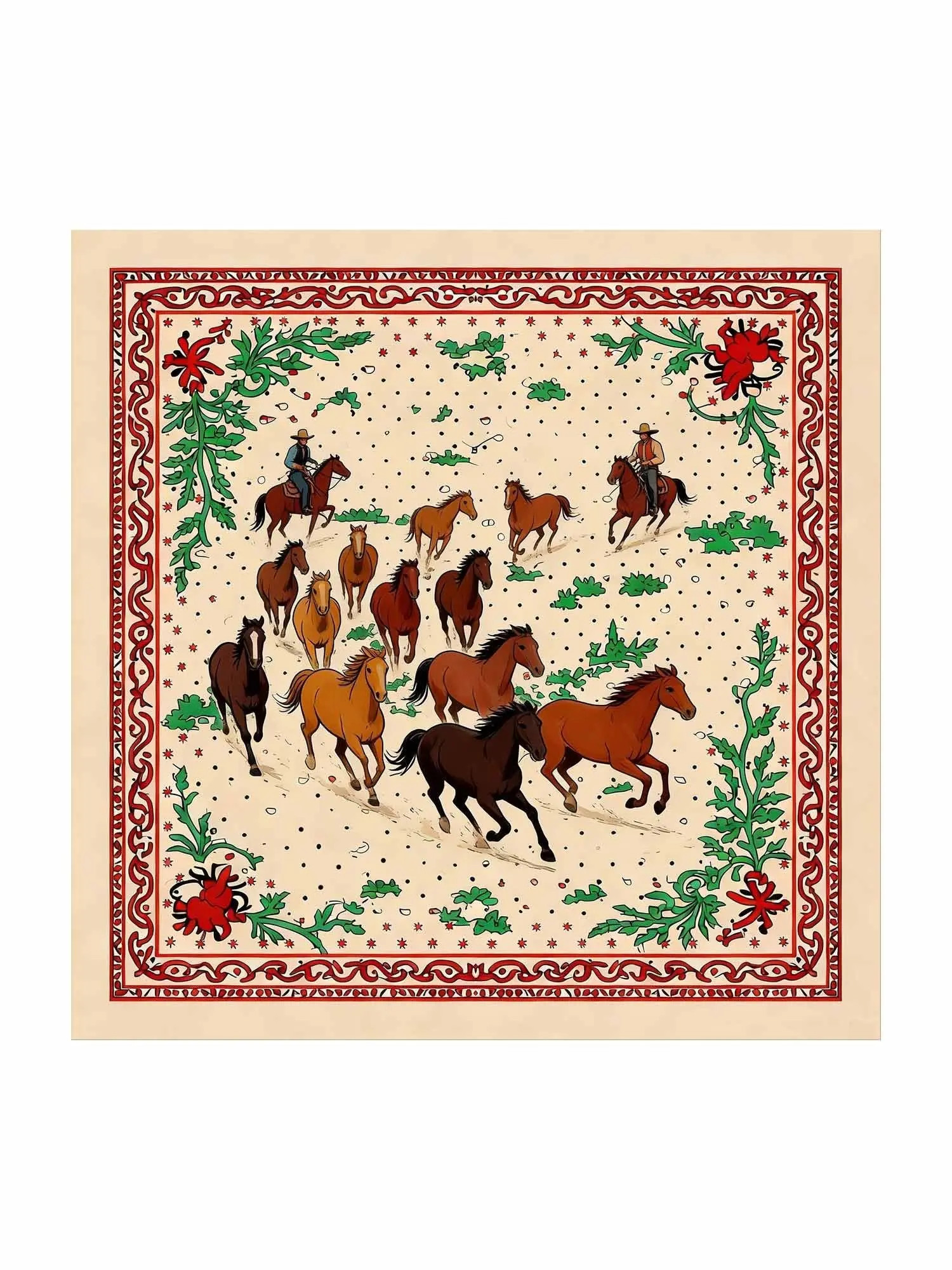 SILKSILKY Pure Silk Horse Herd Square Scarf in Yellow at Nordstrom | Nordstrom
