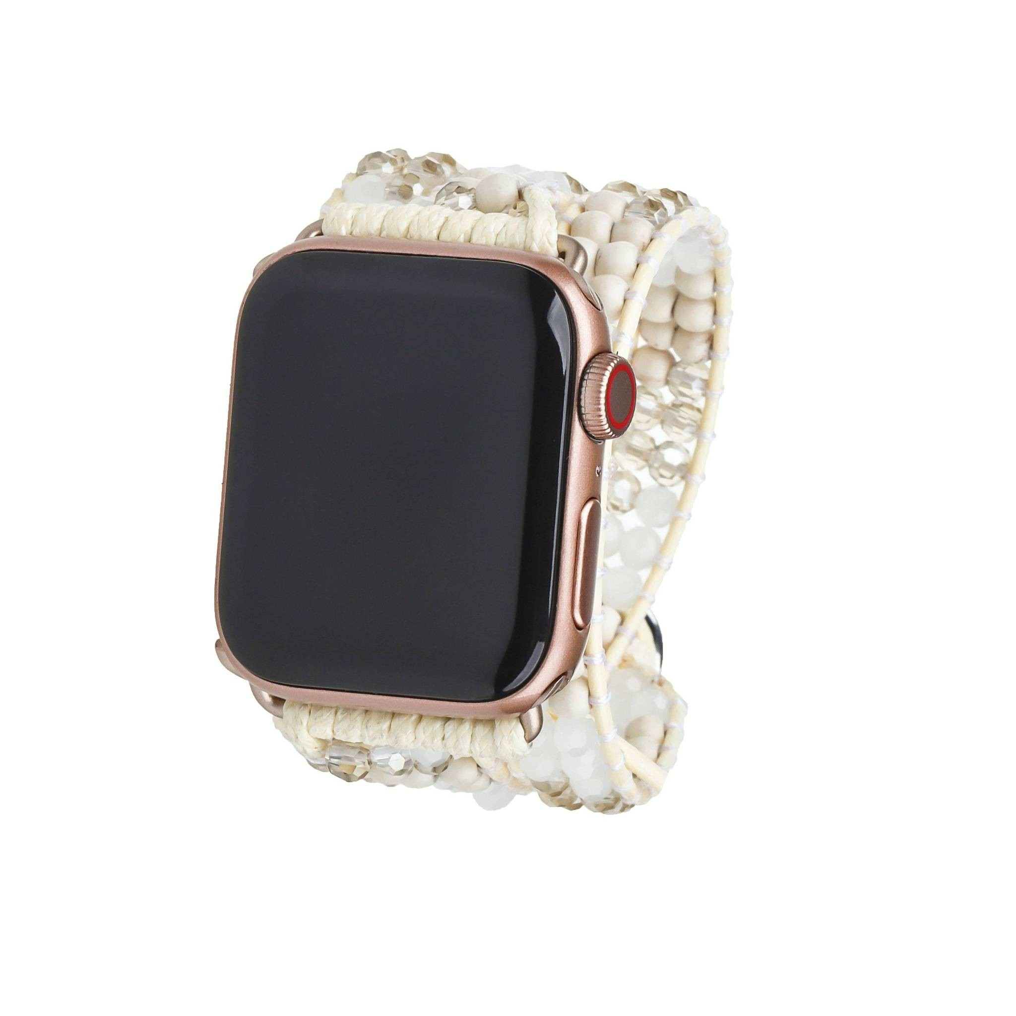 Silver Dorado Miyuki Beads Apple Watch Strap | Victoria Emerson