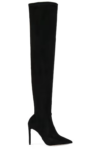 Tony Bianco Avah Boot in Black Stretch Suede from Revolve.com | Revolve Clothing (Global)