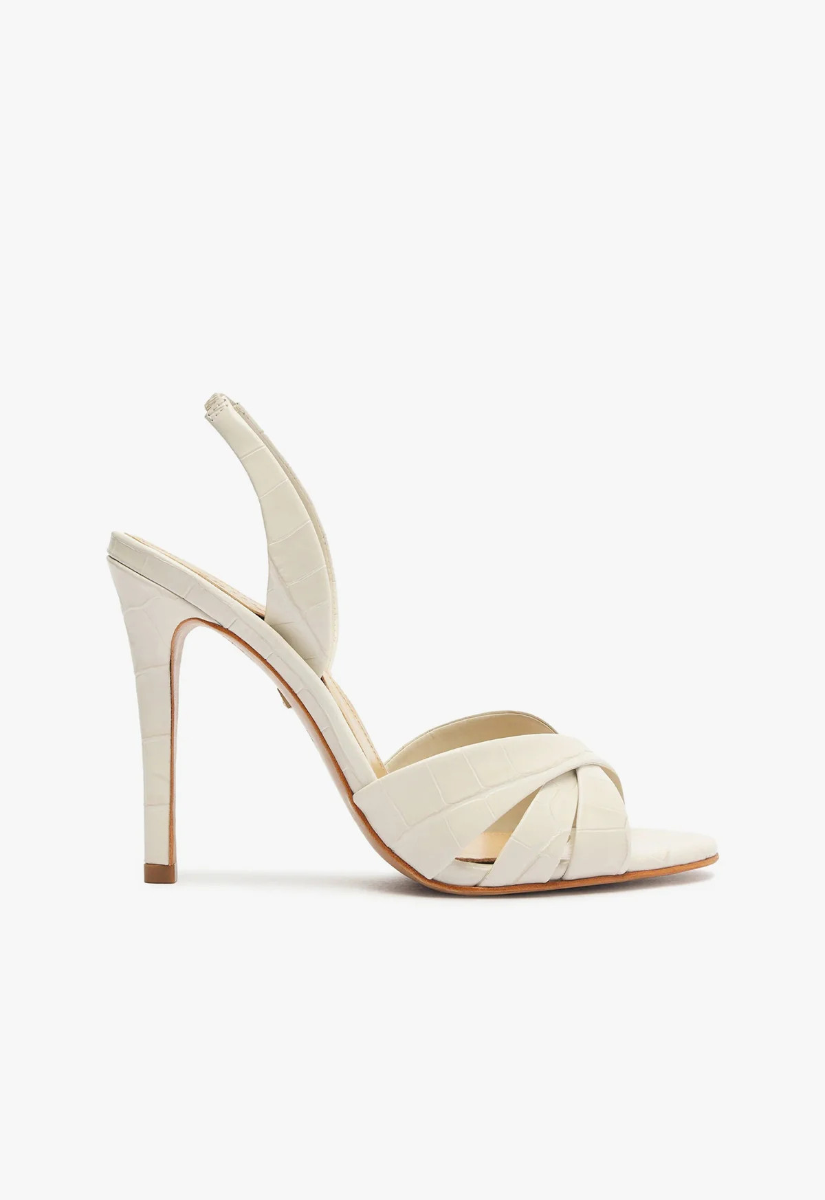 Keefa Crocodile-Embossed Leather Sandal | Schutz (US)