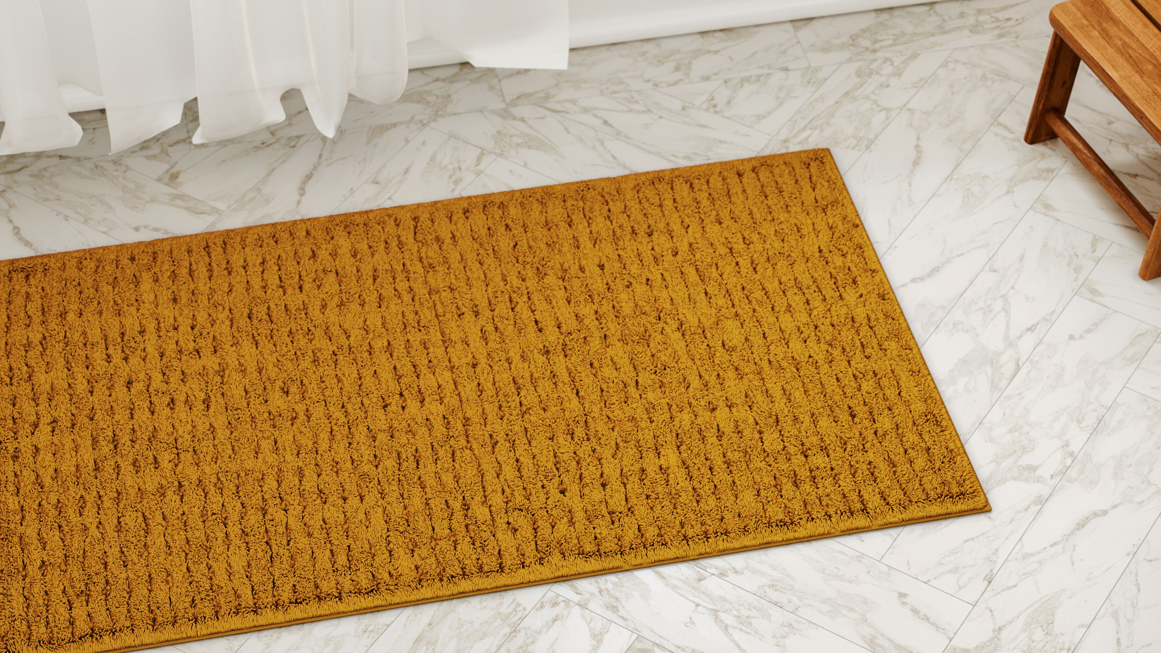 Beautiful Cotton Bath Rug by Drew Barrymore, Amber Yellow, 20x34" | Walmart (US)