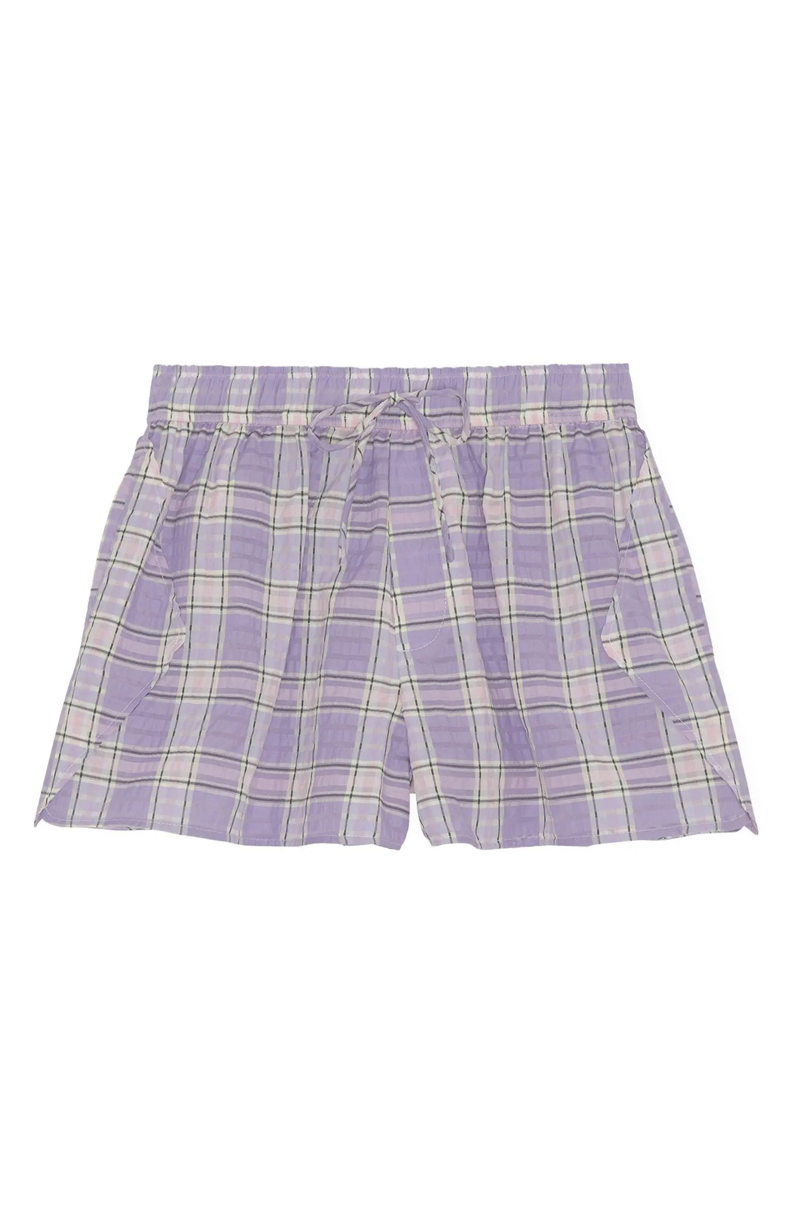 Ganni Check Seersucker Shorts | Nordstromrack | Nordstrom Rack