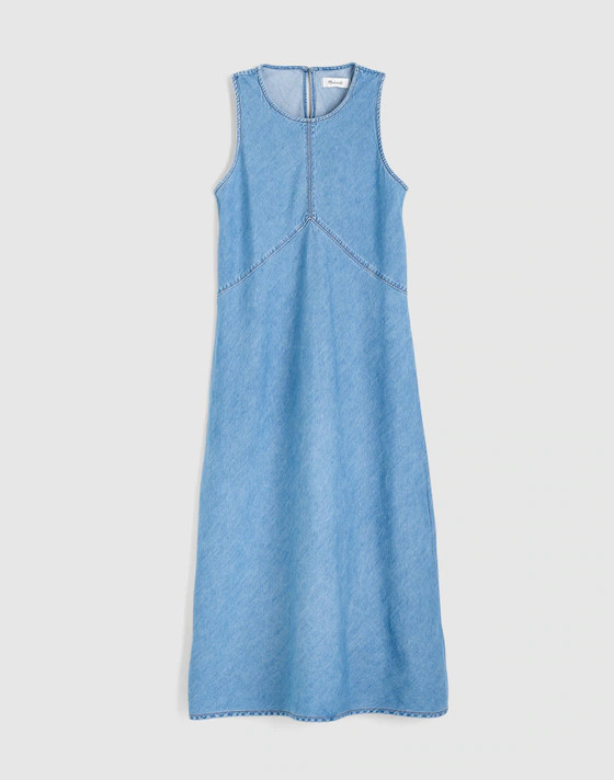 Airy Denim Seamed Maxi Dress | Madewell