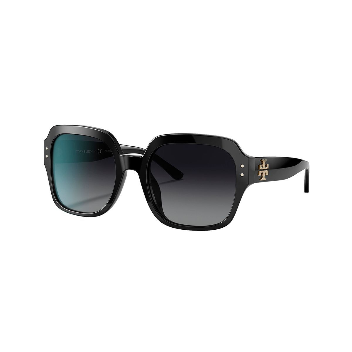Tory Burch TY 7143U 1326T3 Womens Square Polarized Sunglasses Black 56mm | Target
