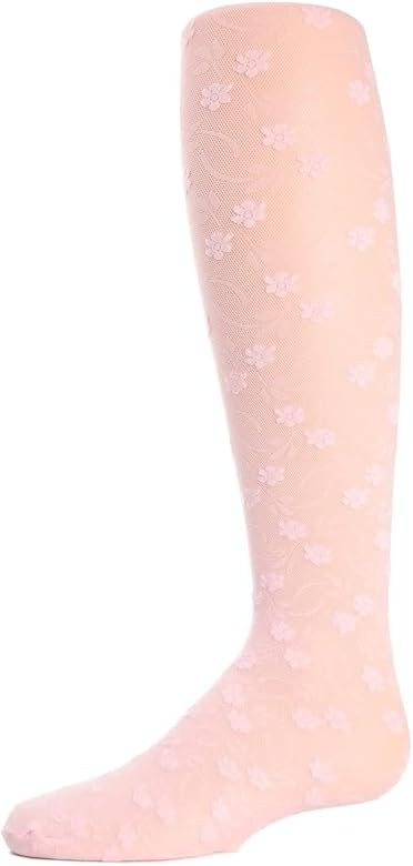 MeMoi Sweet Blossoms Girls Sheer Floral Lace Tights | Amazon (US)