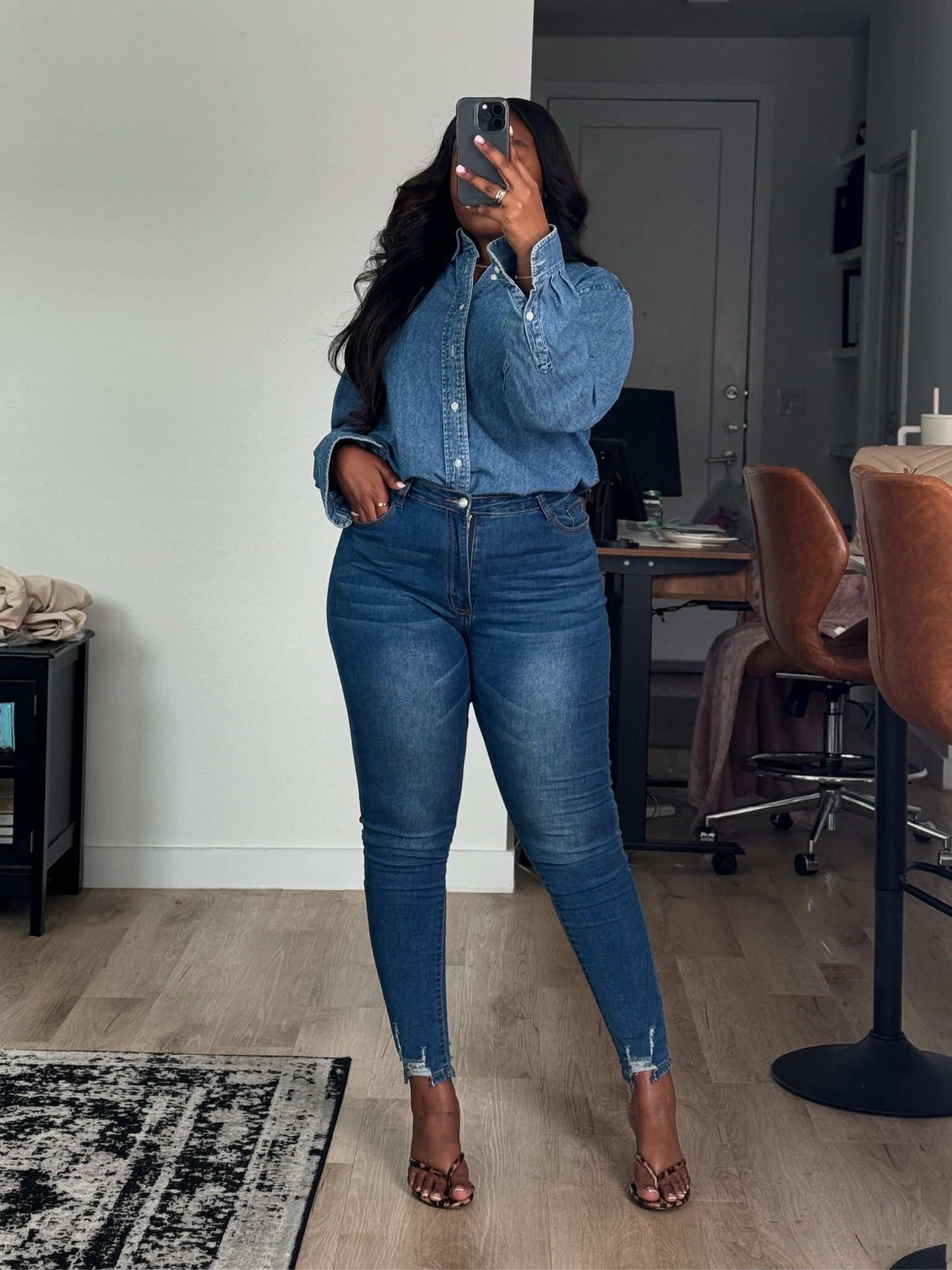 work meeting ootd
Wearing size large on top
Wearing size 8/10 in jeans 
Wearing side 8 in heels 

#LTKFindsUnder50 #LTKWorkwear #LTKStyleTip