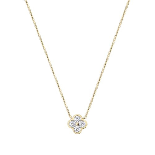 Electric Picks Camilla Clover Necklace for Women, 14k Gold Plated 4-Leaf Pendant Necklace, Design... | Amazon (US)