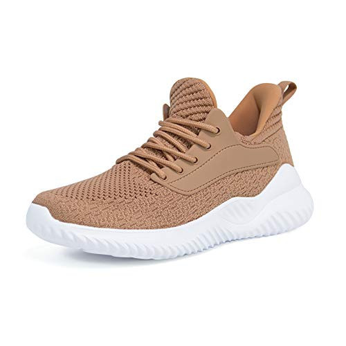 Akk Womens Tan Shoes Running Sneakers Lightweight Walking Tennis Athletic Shoes for Gym Workout Sports 9.5 US | Amazon (US)