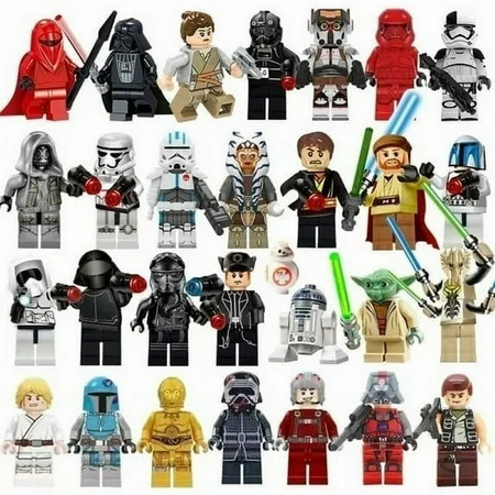29PCS Space/Star-Wars Minifigures Set – Robot Black Warrior Skywalker Clone Building Blocks, Creative Puzzle Toys for Children | Walmart (US)