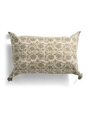 13x21 Floral Block Print Keya Lumbar Pillow | TJ Maxx