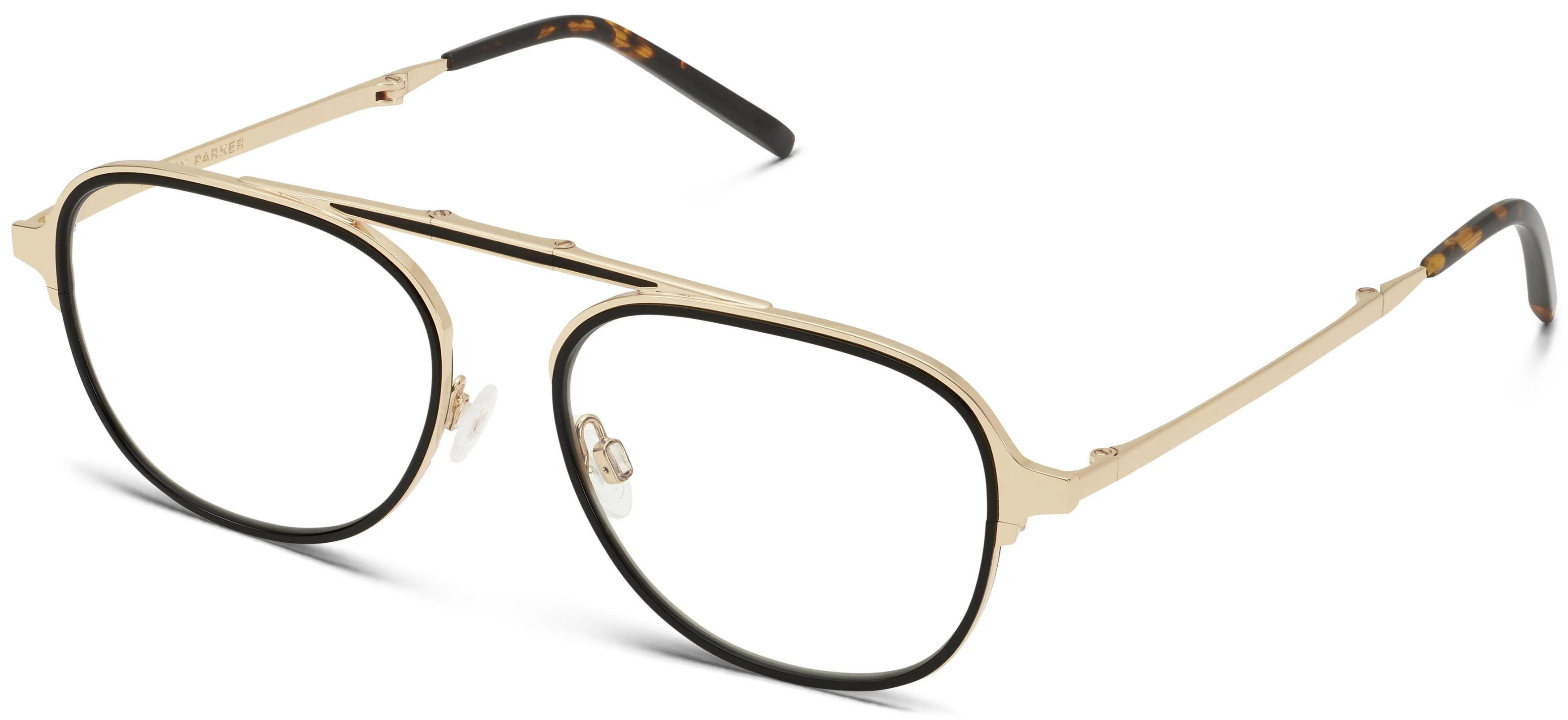 Broome Eyeglasses in Jet Black with Polished Gold | Warby Parker (US)