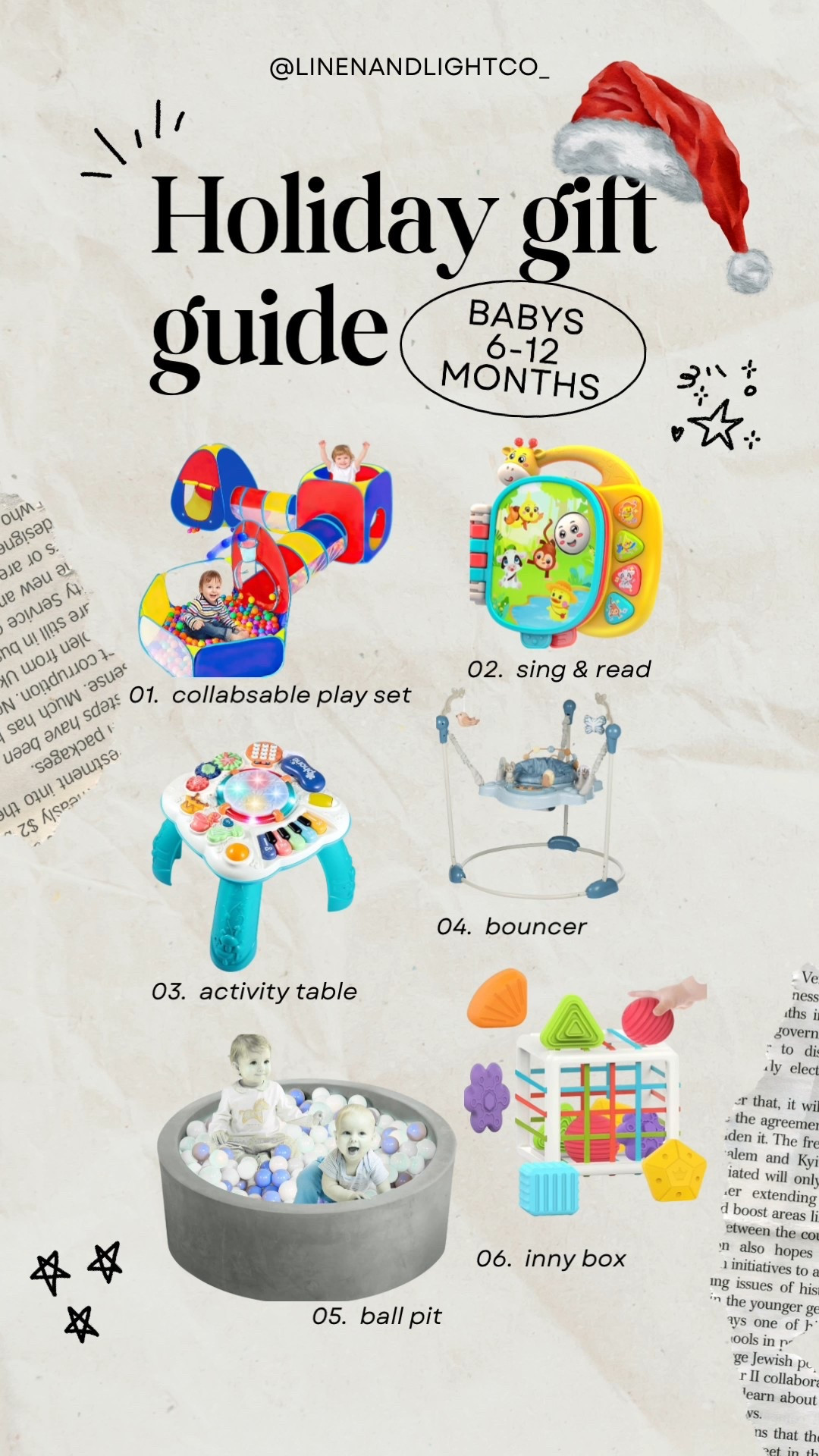 The sweetest gift ideas for your little one’s first Christmas 🎄
These are my favorite finds for babies 6–9 months — practical, cozy, and memory-making. From sensory toys to keepsake books and soft jammies, every item here is mom-approved and perfect for under the tree.

Shop the full guide below and save this for gifting later!

#LTKbaby #babychristmasgifts #firstchristmas #holidaygiftguide #LTKholiday #babygiftideas #babyfavorites #momstyle #linenandlightco #christmaswithbaby #LTKfind



#LTKGiftGuide #LTKKids #LTKBaby