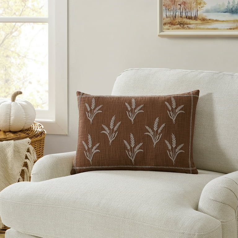 My Texas House 14" x 20" Harvest Wheat Ginger Spice Cotton Slub Decorative Pillow | Walmart (US)
