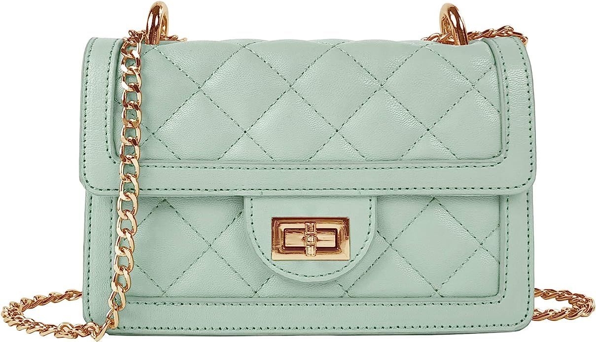 SG SUGU Small Quilted Crossbody Bag, Trendy Designer Mini Shoulder Bag, Phone Wallet Purse for Wo... | Amazon (US)