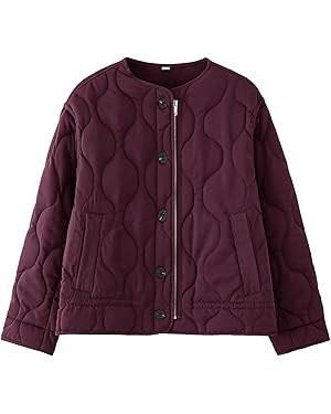 Flygo Women Lightweight Quilted Jackets Oversized Long Sleeve Zip Cropped Puffer Padded Coat Fall... | Amazon (US)