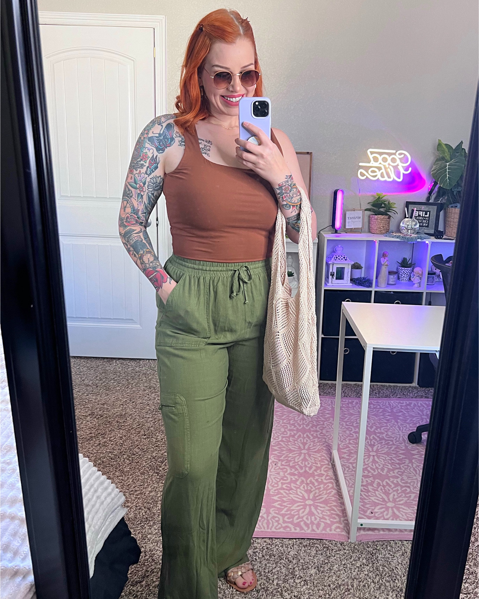 This outfit is giving, let’s go on a vacation 🛫🏝️⛵️
Top- large, pants- medium (I’m 5’6”)

#LTKMidsize #LTKSeasonal #LTKFindsUnder50