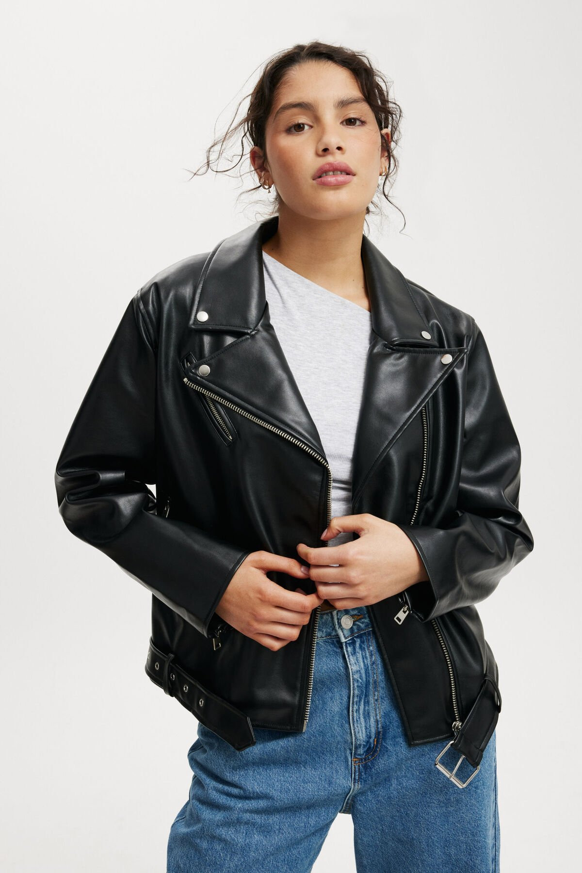 Roman Faux Leather Biker Jacket | Cotton On (ANZ)