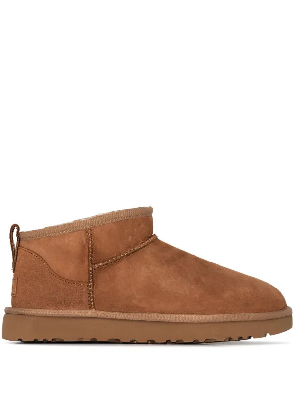 UGG Classic Ultra Mini Ankle Boots | Brown | FARFETCH | Farfetch Global
