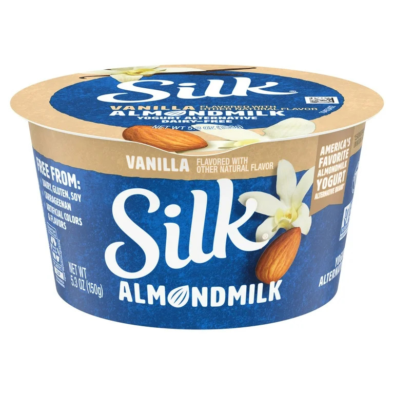 Silk Vanilla Almond Milk Yogurt Alternative, 5.3 Oz. - Walmart.com | Walmart (US)
