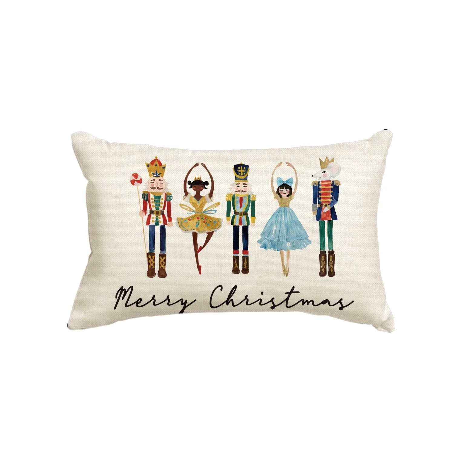 Sm:)e Nutcracker Winter Merry Christmas Throw Pillow Cover 12 x 20 Inch, Winter Holiday Decor for... | Walmart (US)