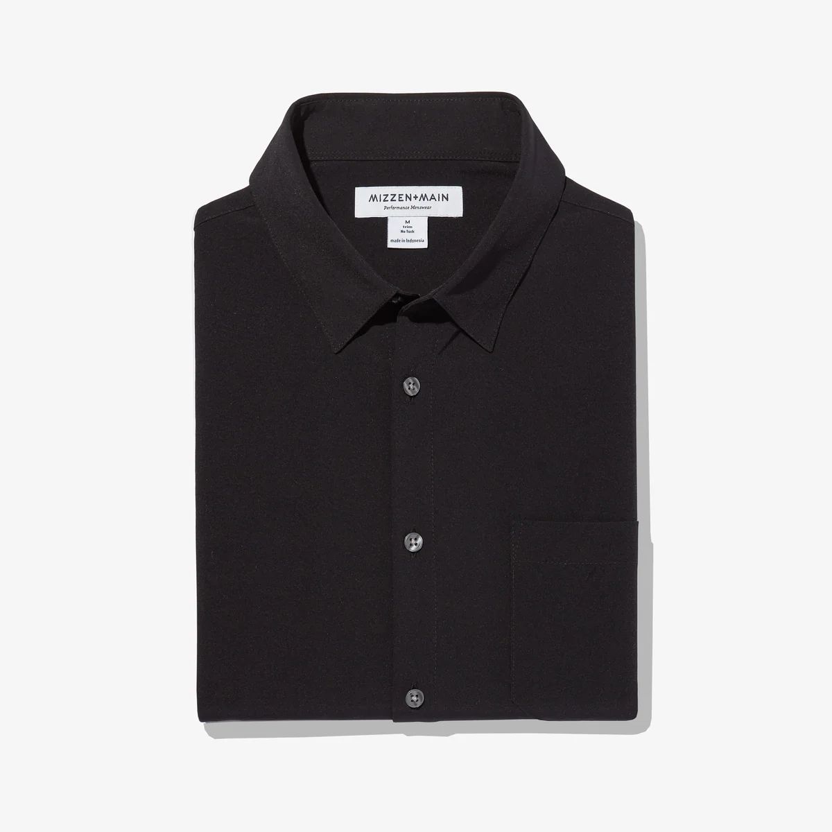Leeward No Tuck Dress Shirt - Black Solid - Mizzen+Main | Mizzen + Main