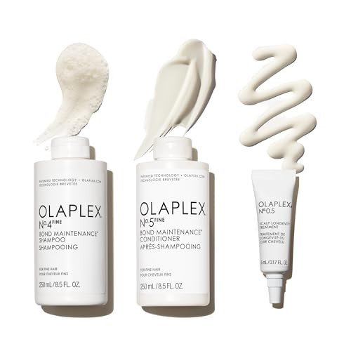 Olaplex Wash & Shine Fine Hair Kit: Nº. 4FINE, Nº. 5FINE, Nº. 0.5, Shampoo & Conditioner Set | Gently Cleanses to Volumize & Strengthen | Hydrates & Soothes Scalp | For Coily, Curly, Straight, & Wavy | Amazon (US)