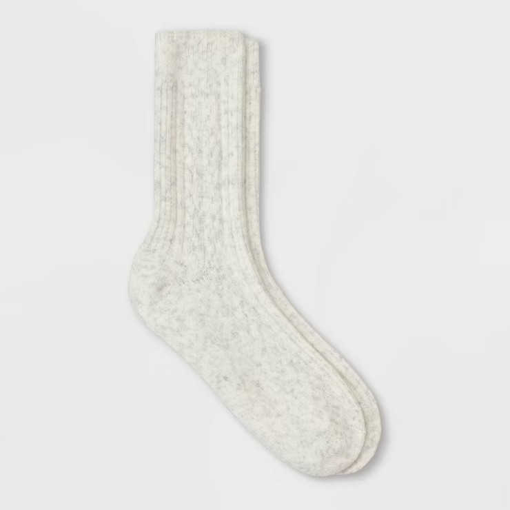 Women's Cozy Sweater Cable Crew Socks - Universal Thread™ | Target