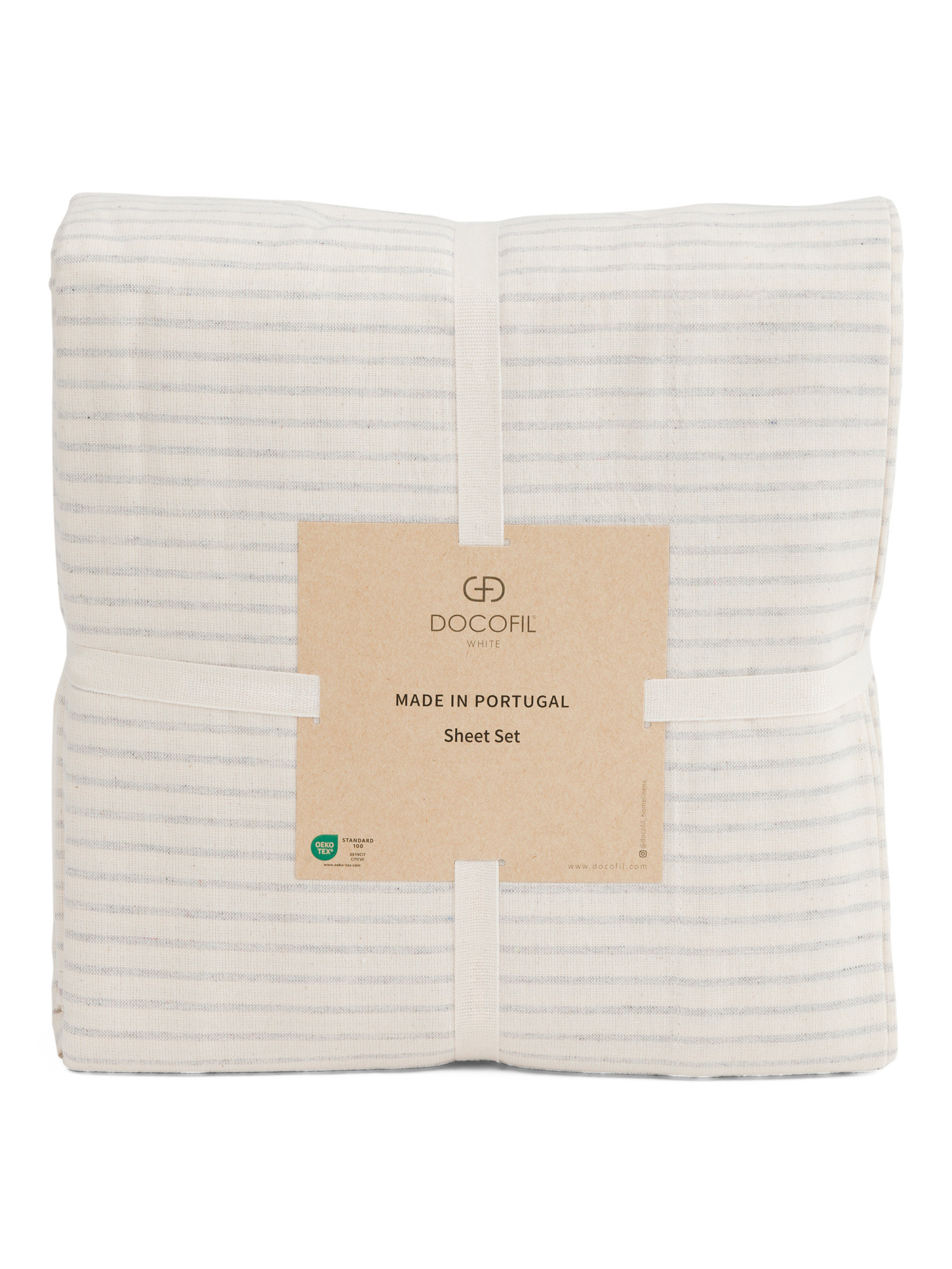 Made In Portugal Striped Recycled Yarn Sheet Set | TJ Maxx
