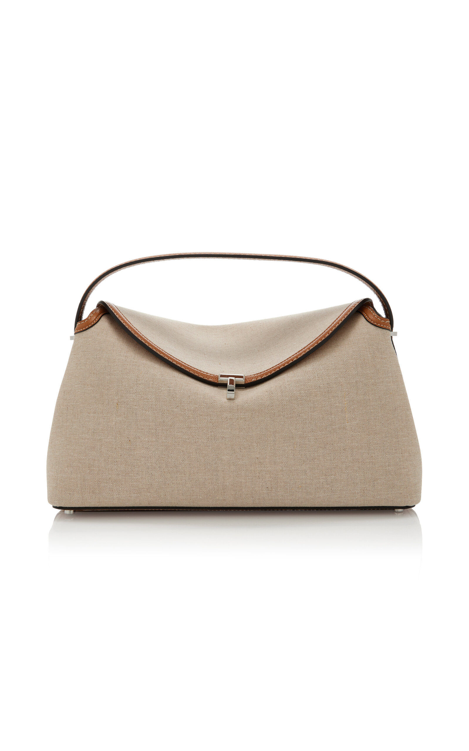 Toteme - T-Lock Canvas Top Handle Bag - Neutral - OS - Moda Operandi | Moda Operandi (Global)