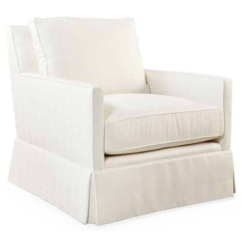 Auburn Club Chair, Ivory Crypton | One Kings Lane