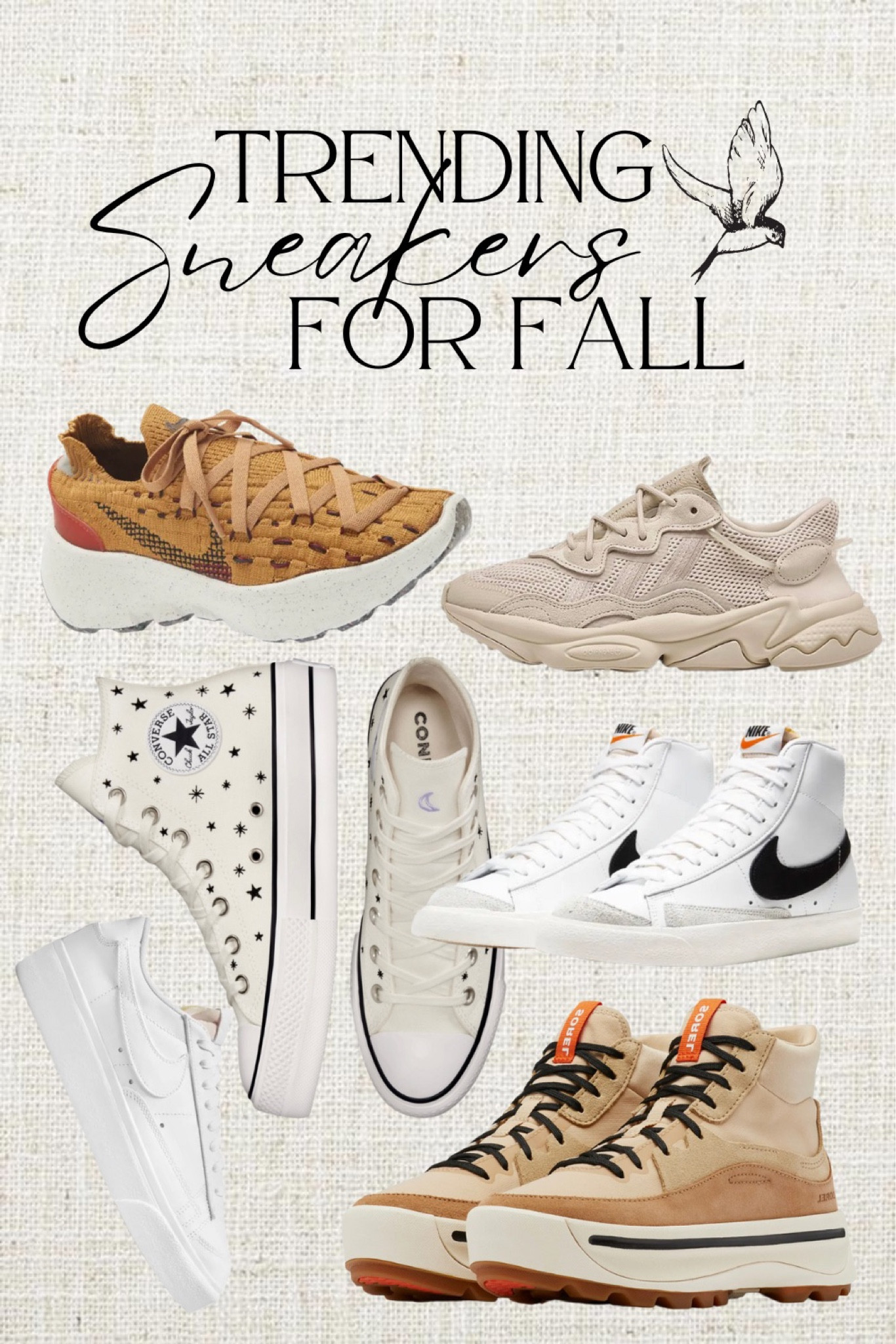Sneakers for Fall, Fall Trends, Trending, Nike, Adidas, Converse, Sorrel, Fall Fashion, Fall Shoes, Platform Sneakers, High Tops, Fashion Sneakers, Fall Looks, Fall Style, Athletic Wear, Atheisure, LTK Fall 

#LTKshoecrush #LTKSeasonal #LTKstyletip