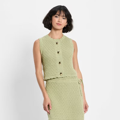 Women's Button-Front Sweater Vest - Future Collective | Target