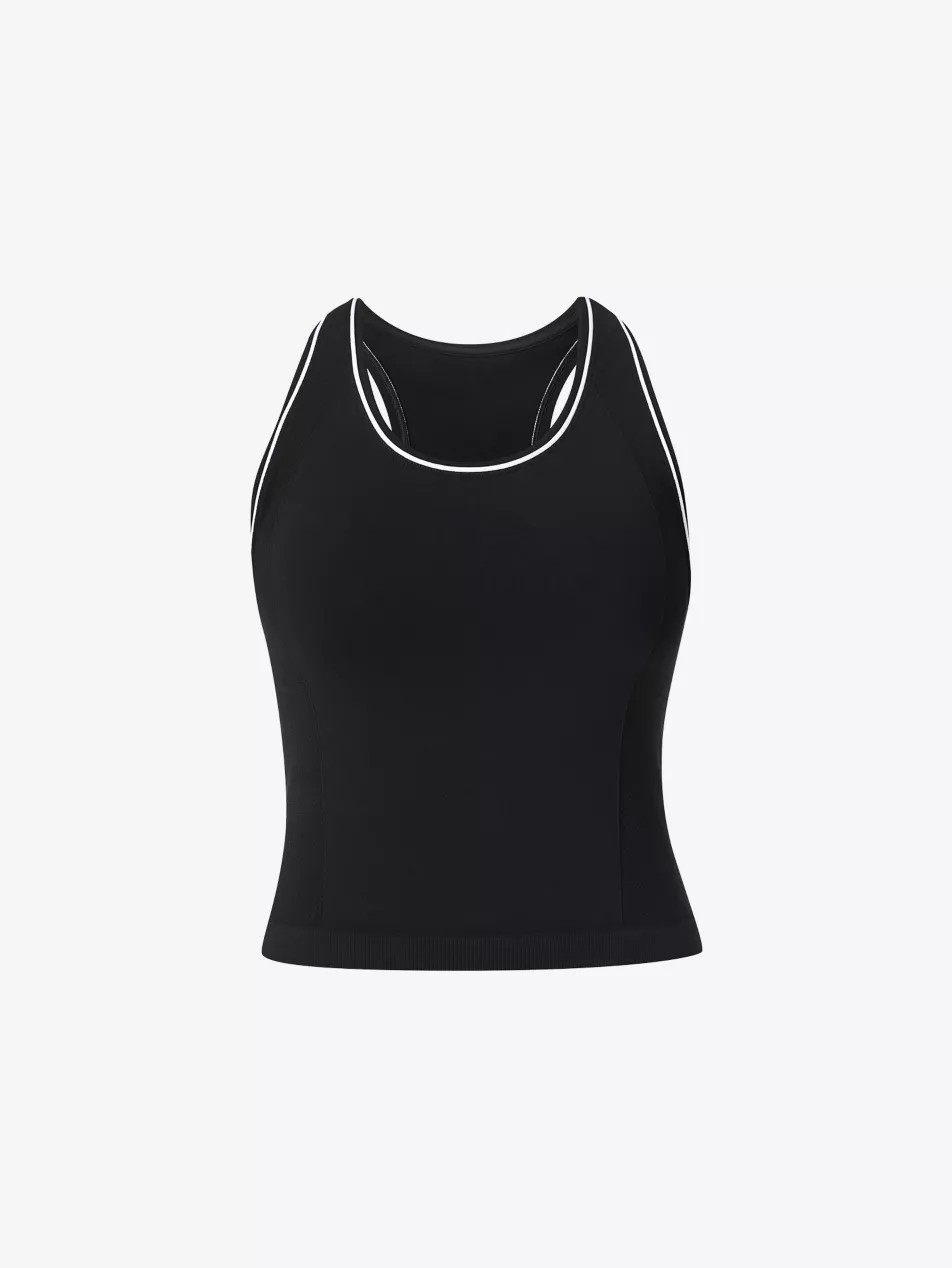 Athlete Crop Seamless Stretch-Woven Gym Vest Top | Selfridges
