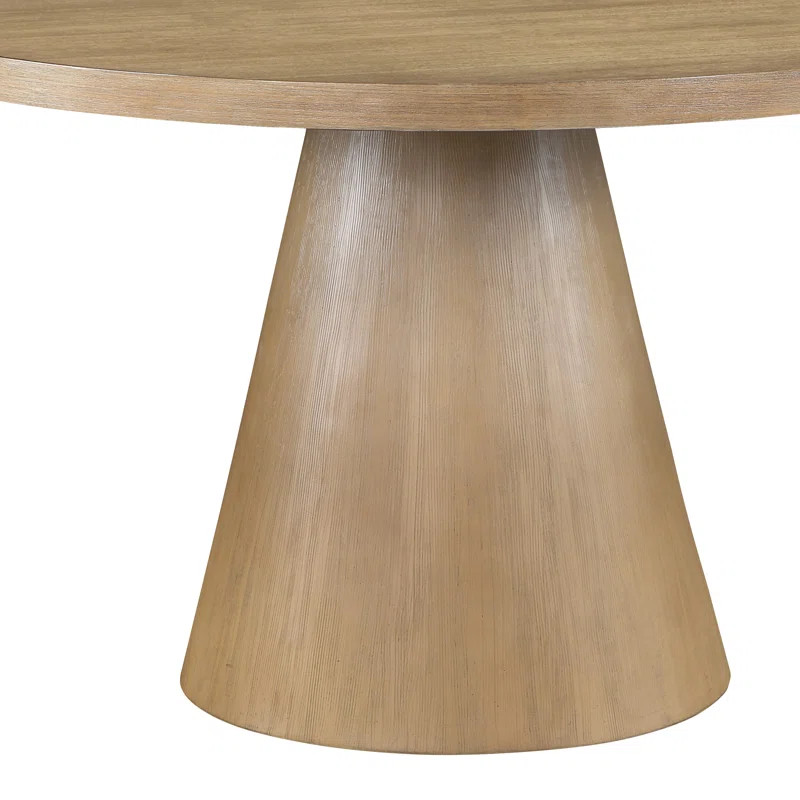 Delphine Oak Finish 52" Wide Dining Table | Wayfair North America